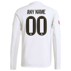 Real Madrid 2025/26 Home Long Sleeve Custom Jersey - White | Adidas for sale