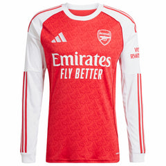 Arsenal 2025/26 Home Replica Long Sleeve Custom Jersey - Red | Adidas discount