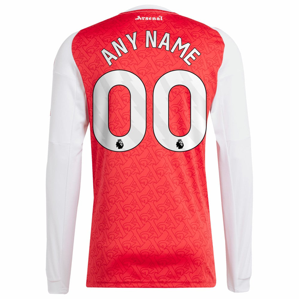 Arsenal 2025/26 Home Replica Long Sleeve Custom Jersey - Red | Adidas discount
