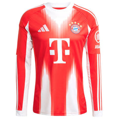 Bayern Munich 2025/26 Home Replica Long Sleeve Custom Jersey - Red | Adidas sale