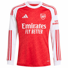 Arsenal Youth 2025/26 Home Replica Long Sleeve Custom Jersey - Red | Adidas discount