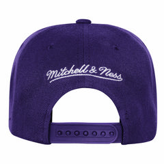 Los Angeles Lakers Youth 50th Anniversary Duo Front Snapback Hat - Purple | Mitchell & Ness on sale
