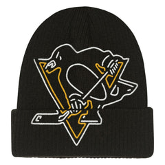 Pittsburgh Penguins Mitchell & Ness Youth Neon Line Lights Cuffed Knit Hat Black