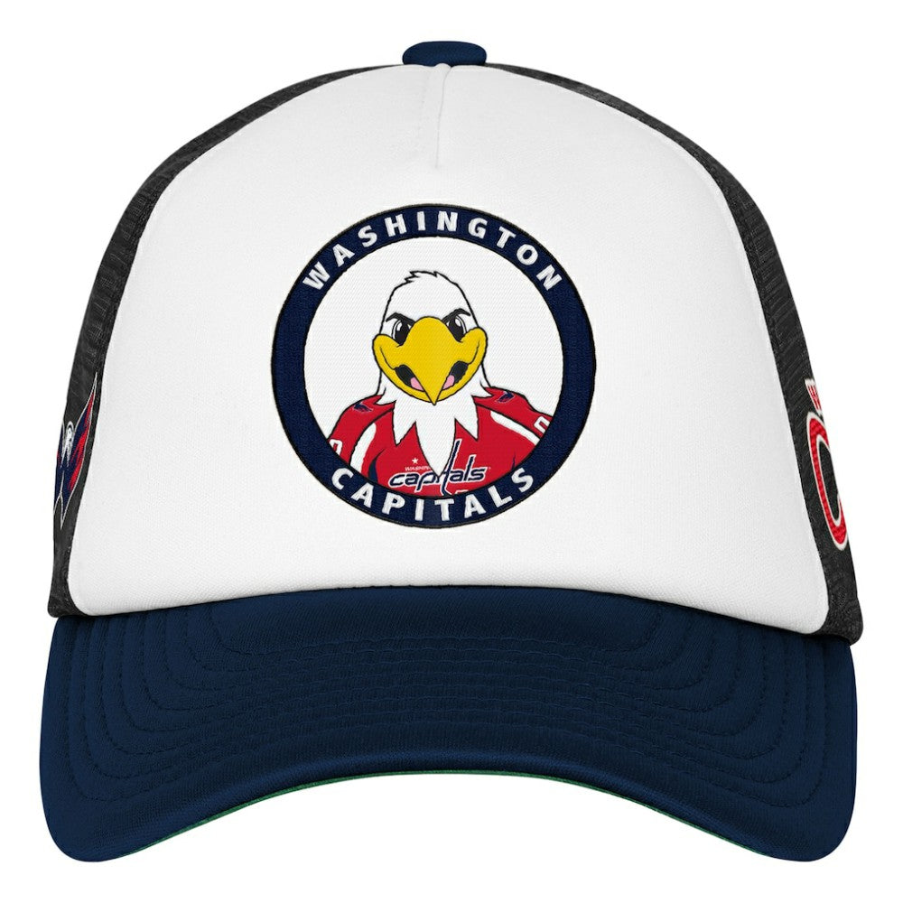 Washington Capitals Mitchell & Ness Youth Mascot Adjustable Trucker Hat White