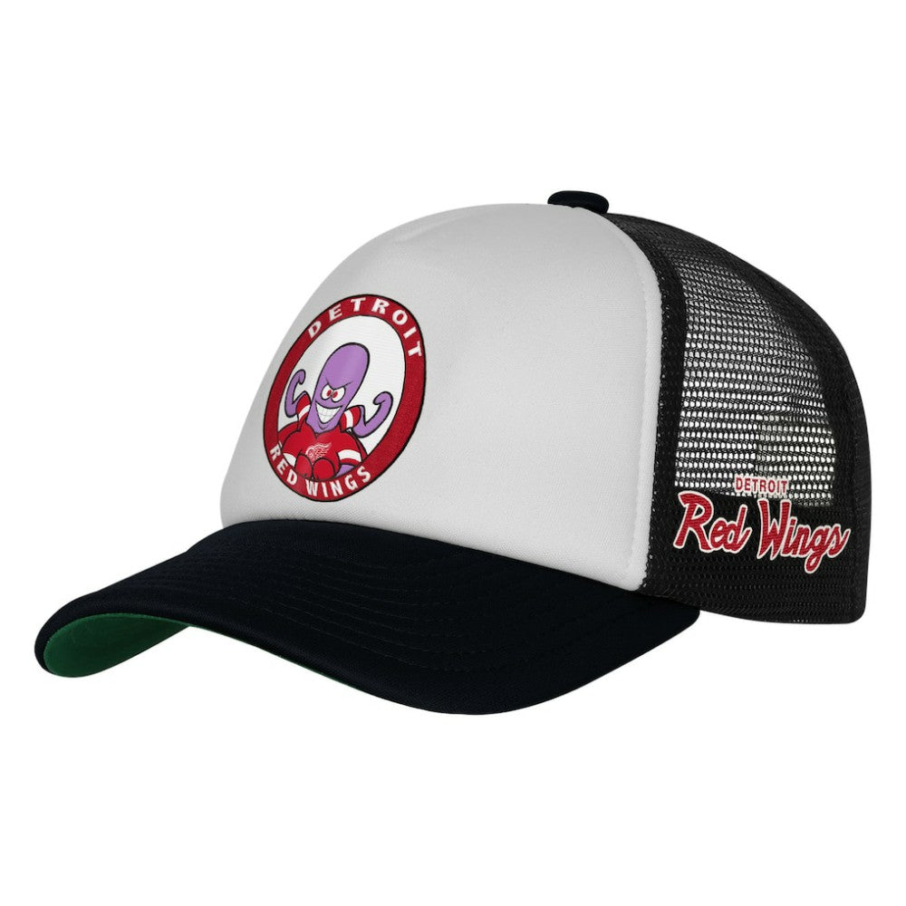 Detroit Red Wings Mitchell & Ness Youth Mascot Adjustable Trucker Hat White