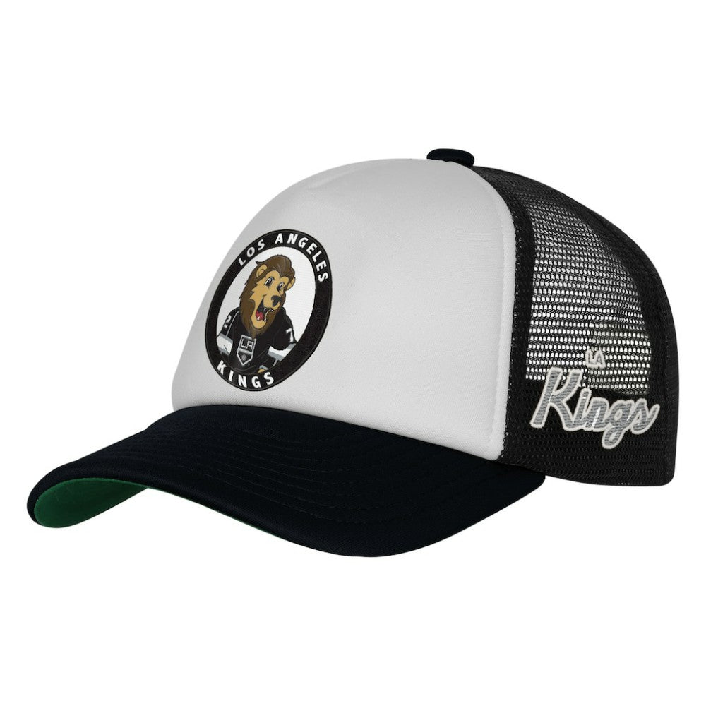 Los Angeles Kings Mitchell & Ness Youth Mascot Adjustable Trucker Hat White
