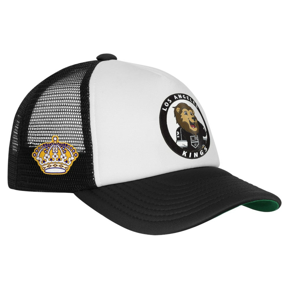 Los Angeles Kings Mitchell & Ness Youth Mascot Adjustable Trucker Hat White