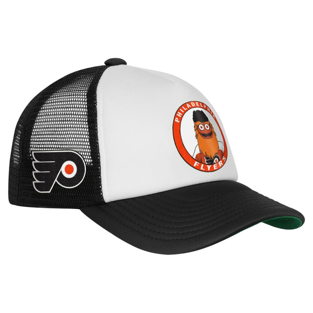 Philadelphia Flyers Mitchell & Ness Youth Mascot Adjustable Trucker Hat White