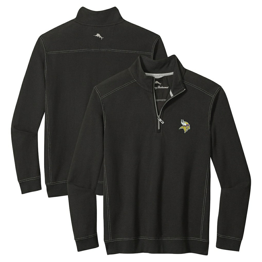 Minnesota Vikings Big & Tall Montego Bay Half-Zip Pullover - Black sale