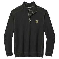 Minnesota Vikings Big & Tall Montego Bay Half-Zip Pullover - Black sale