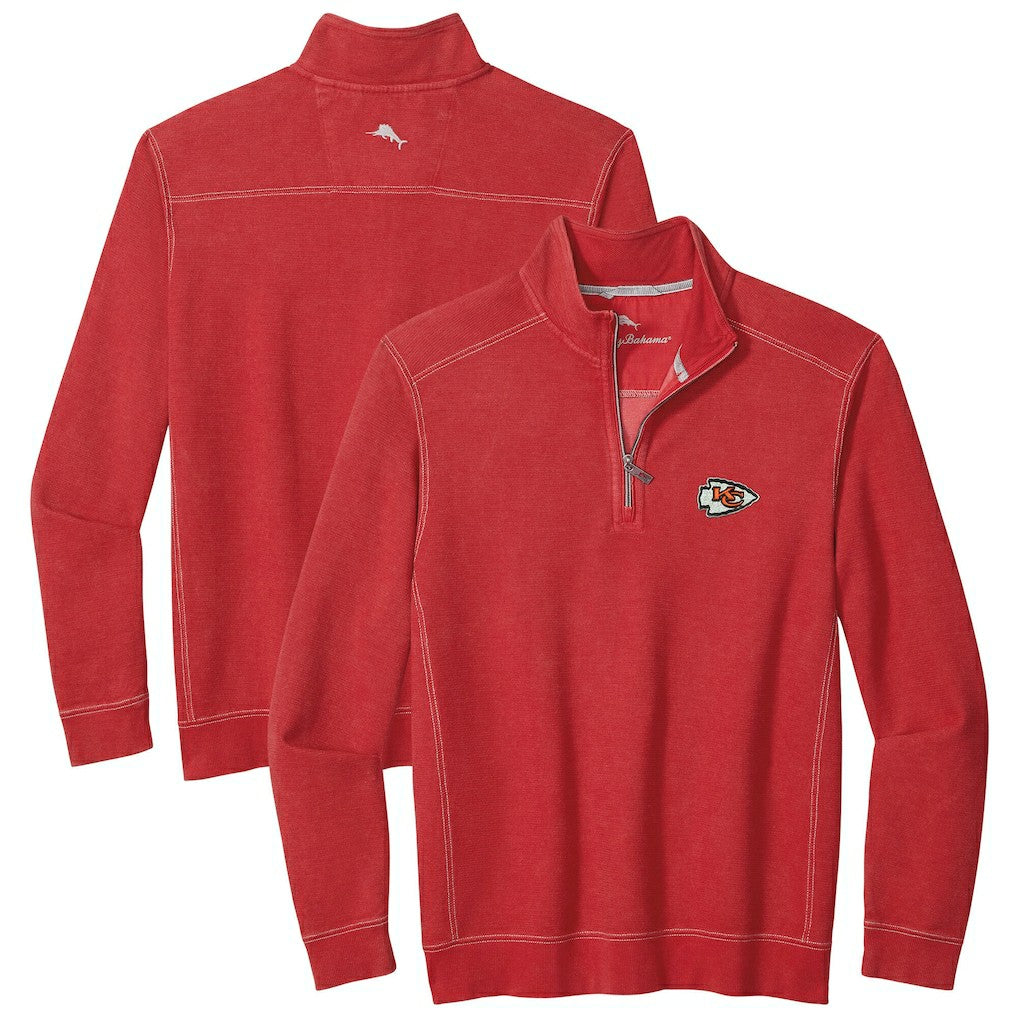 Kansas City Chiefs Big & Tall Montego Bay Half-Zip Pullover - Red sale