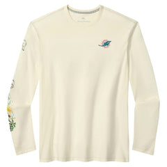 Miami Dolphins Oasis Endzone Lux Long Sleeve T-Shirt - Cream outlet