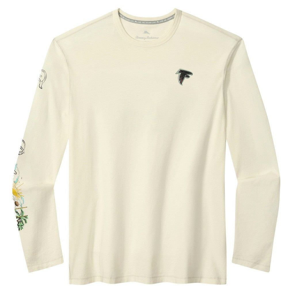 Atlanta Falcons Oasis Endzone Lux Long Sleeve T-Shirt - Cream outlet