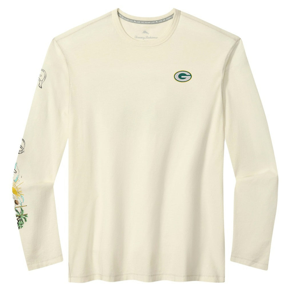 Green Bay Packers Oasis Endzone Lux Long Sleeve T-Shirt - Cream outlet