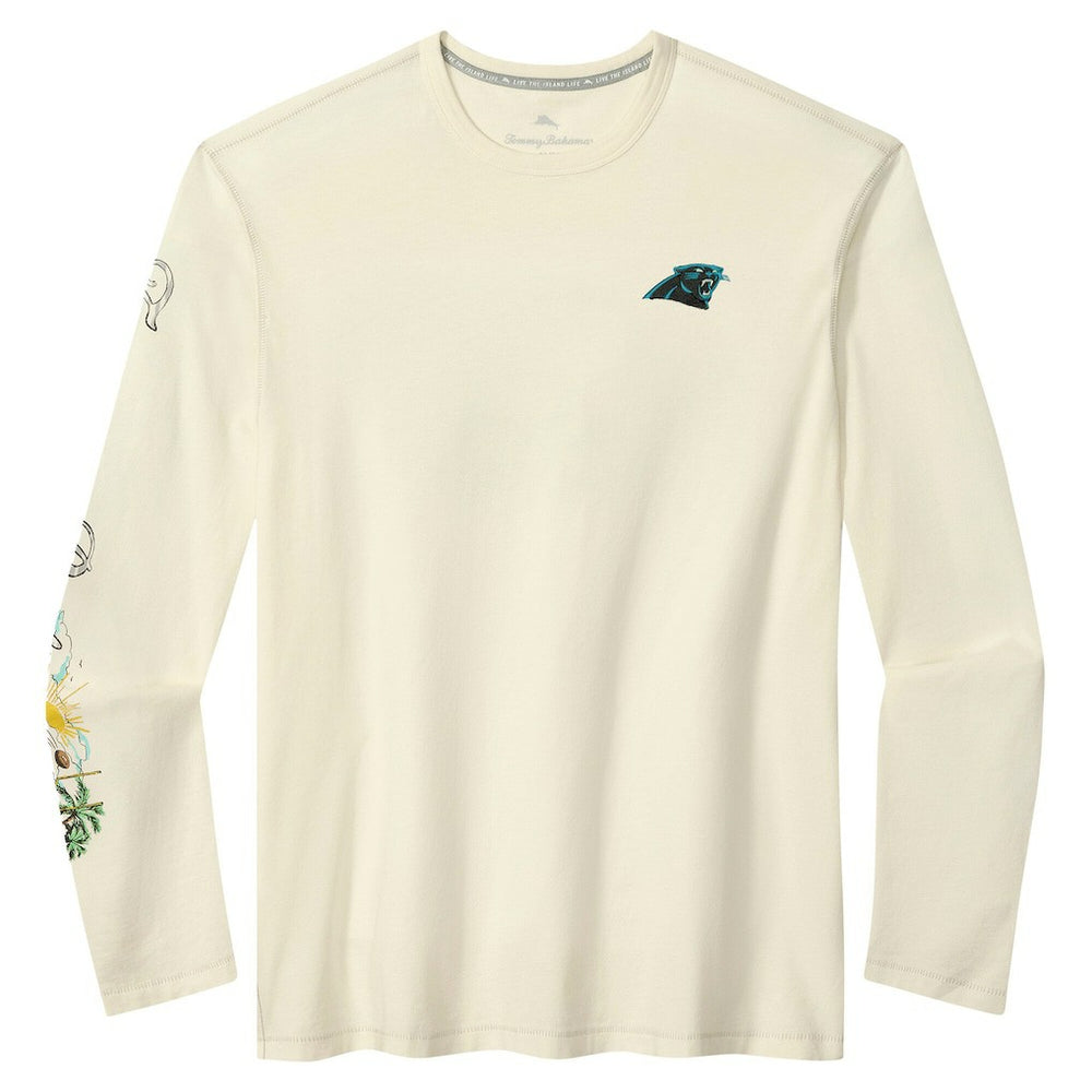 Carolina Panthers Oasis Endzone Lux Long Sleeve T-Shirt - Cream outlet