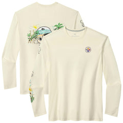 Pittsburgh Steelers Oasis Endzone Lux Long Sleeve T-Shirt - Cream cheap