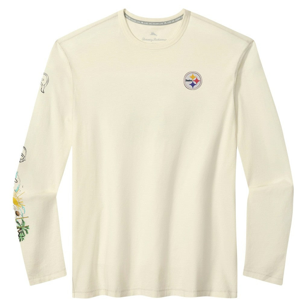 Pittsburgh Steelers Oasis Endzone Lux Long Sleeve T-Shirt - Cream cheap