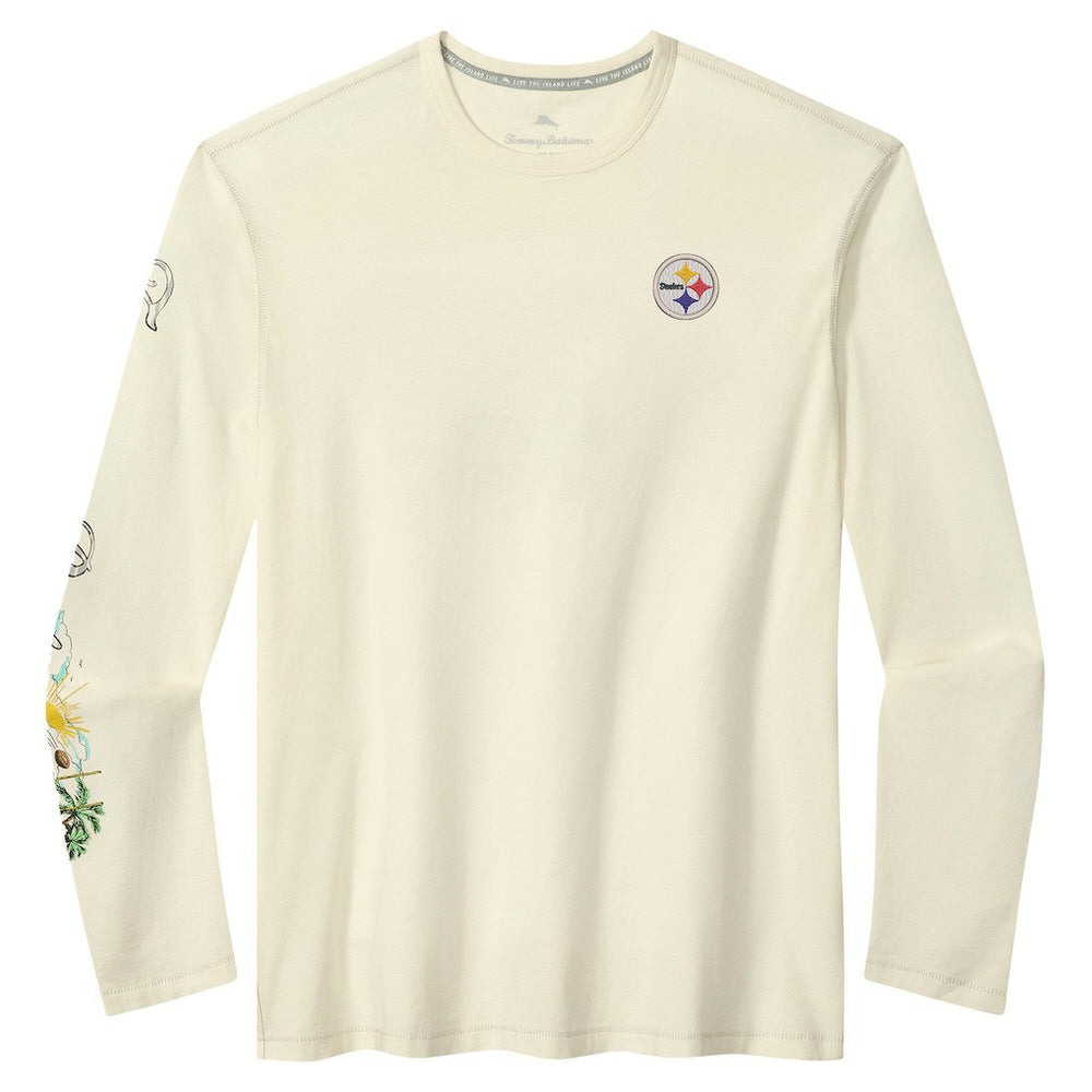 Pittsburgh Steelers Oasis Endzone Lux Long Sleeve T-Shirt - Cream cheap