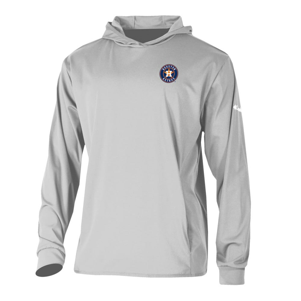 Houston Astros Long Drive Pullover Hoodie - Gray | Columbia