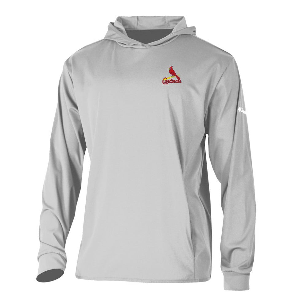 St. Louis Cardinals Long Drive Pullover Hoodie - Gray | Columbia