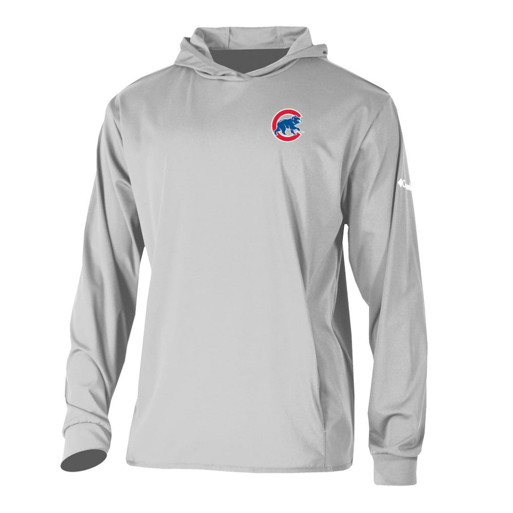 Chicago Cubs Long Drive Pullover Hoodie - Gray | Columbia