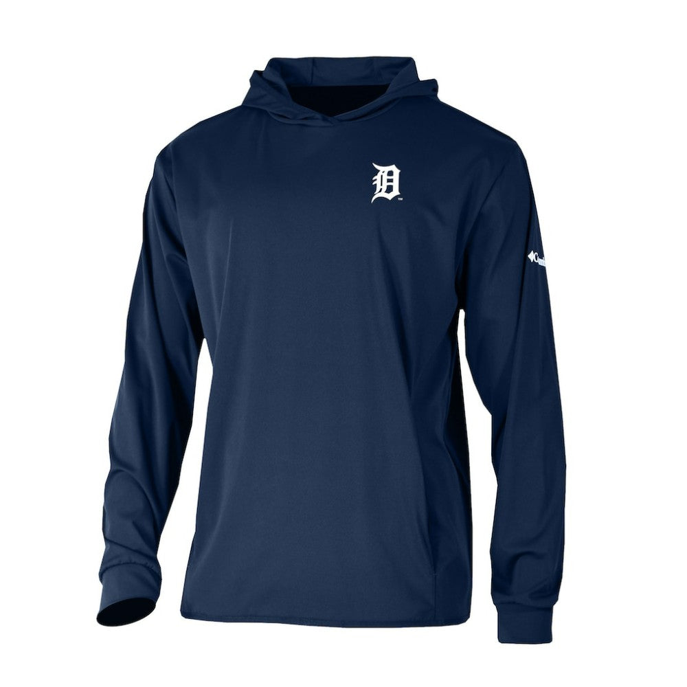 Detroit Tigers Long Drive Pullover Hoodie - Navy | Columbia