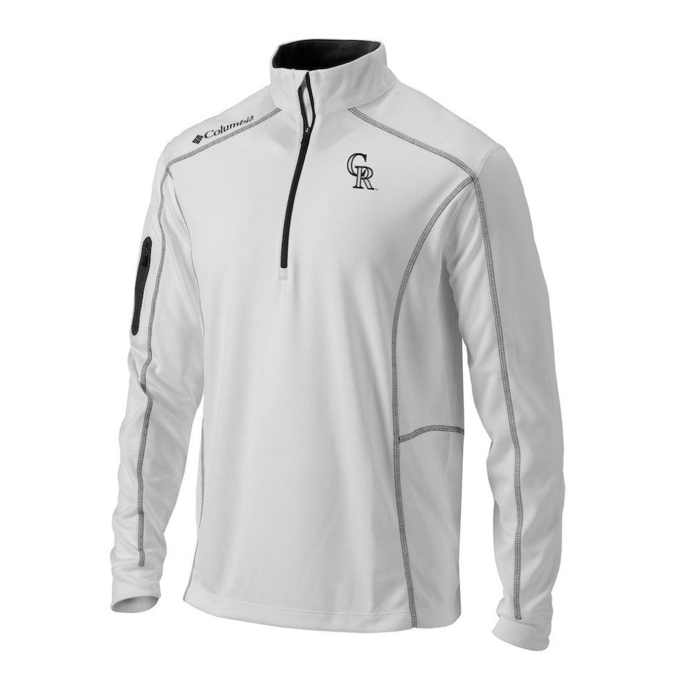 Colorado Rockies Omni-Wick Shotgun Quarter-Zip Pullover - White | Columbia
