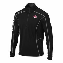 Cincinnati Reds Omni-Wick Shotgun Quarter-Zip Pullover - Black | Columbia
