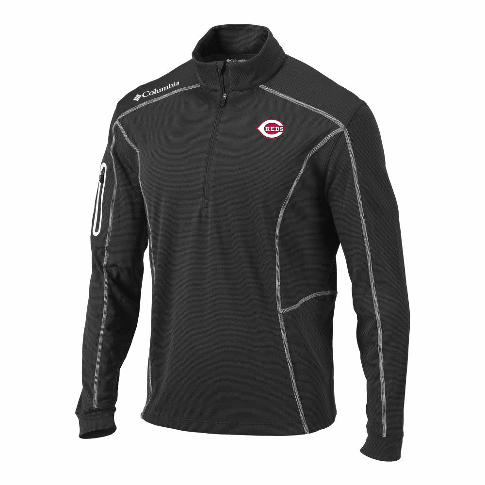 Cincinnati Reds Omni-Wick Shotgun Quarter-Zip Pullover - Gray | Columbia