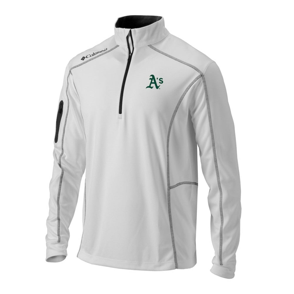 Athletics Omni-Wick Shotgun Quarter-Zip Pullover - White | Columbia