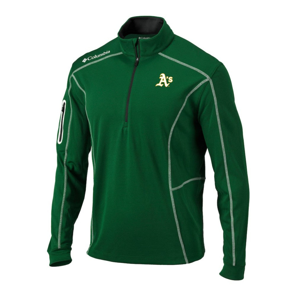 Athletics Omni-Wick Shotgun Quarter-Zip Pullover - Green | Columbia