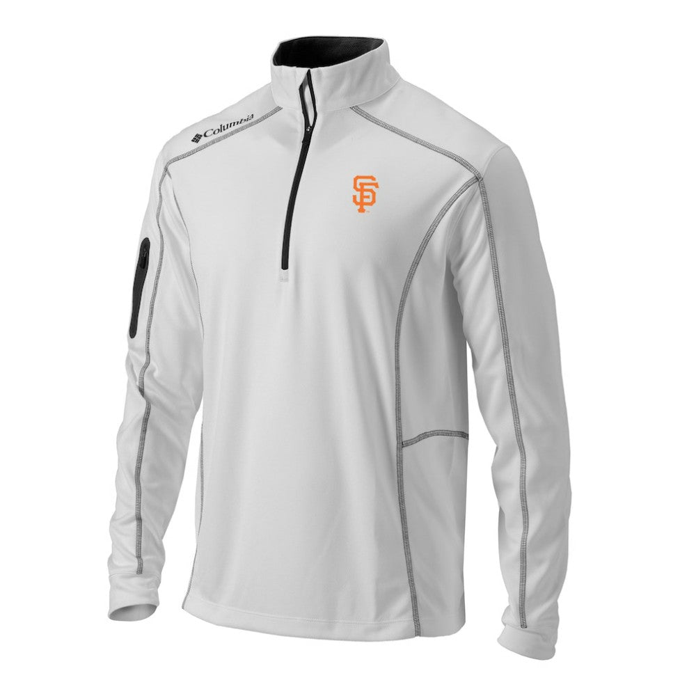 San Francisco Giants Omni-Wick Shotgun Quarter-Zip Pullover - White | Columbia