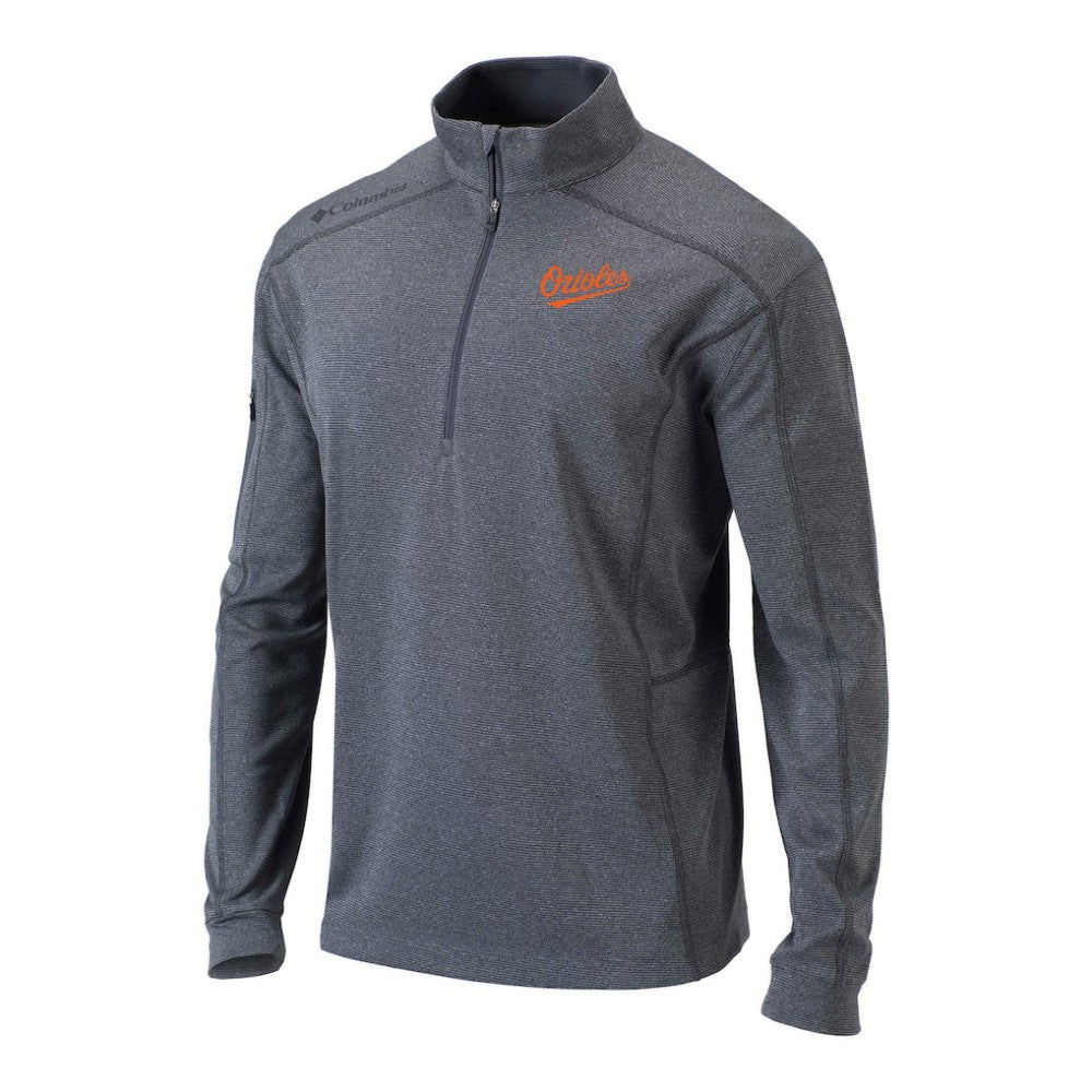 Baltimore Orioles Omni-Wick Shotgun Quarter-Zip Pullover - Black | Columbia