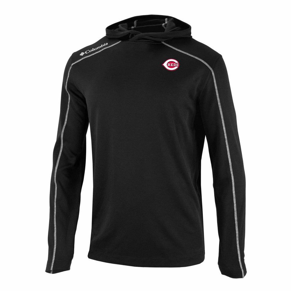 Cincinnati Reds Omni-Wick Shotgun Pullover Hoodie - Black | Columbia