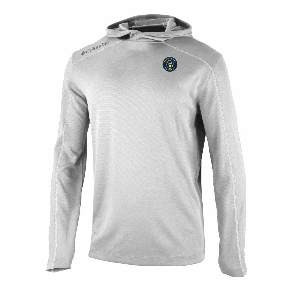 Milwaukee Brewers Omni-Wick Shotgun Pullover Hoodie - Gray | Columbia