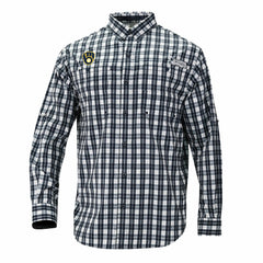 Milwaukee Brewers Super Tamiami Omni-Shade Long Sleeve Button-Down Shirt - Navy | Columbia