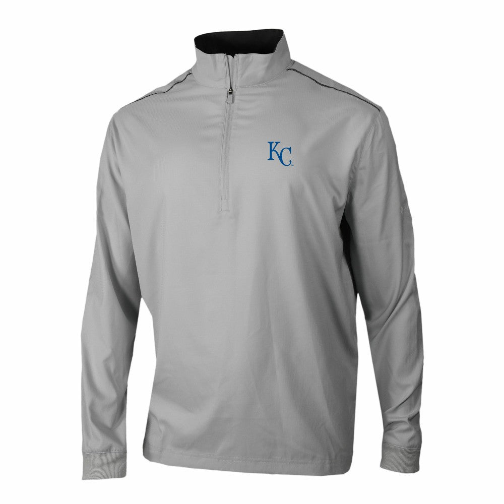 Kansas City Royals Omni-Wick Bogey's Paradise Quarter-Zip Pullover - Gray | Columbia