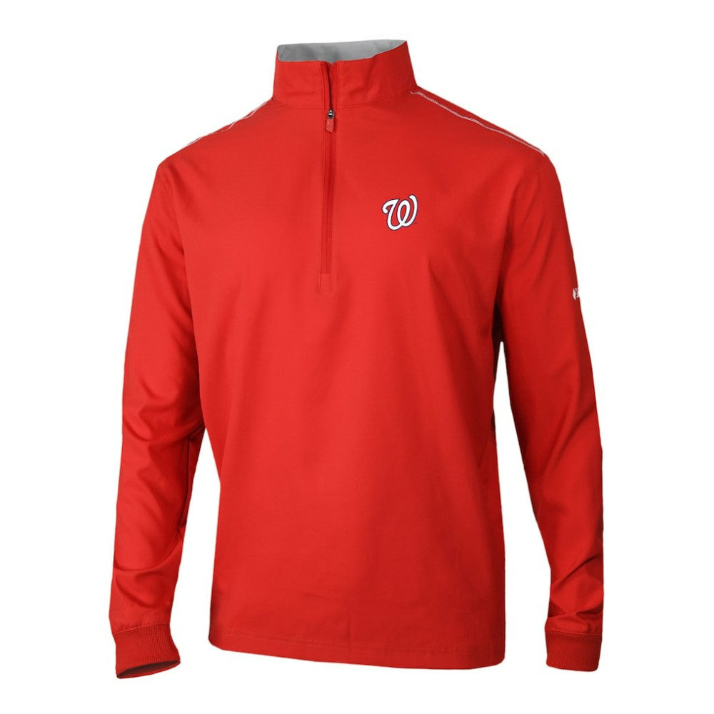 Washington Nationals Omni-Wick Bogey's Paradise Quarter-Zip Pullover - Red | Columbia