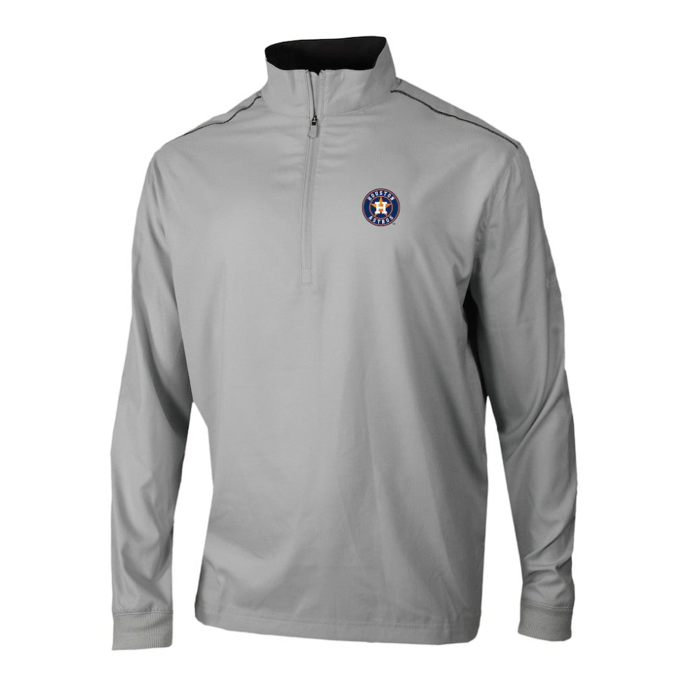 Houston Astros Omni-Wick Bogey's Paradise Quarter-Zip Pullover - Gray | Columbia
