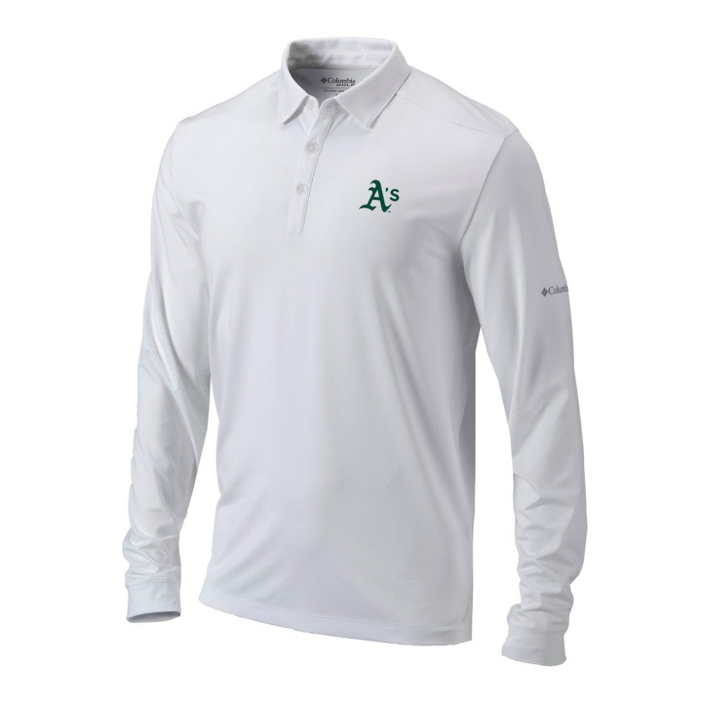 Athletics Omni-Wick Pin High Long Sleeve Polo - White | Columbia