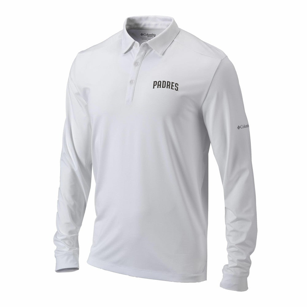 San Diego Padres Omni-Wick Pin High Long Sleeve Polo - White | Columbia