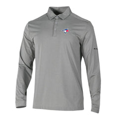 Toronto Blue Jays Omni-Wick Pin High Long Sleeve Polo - Gray | Columbia