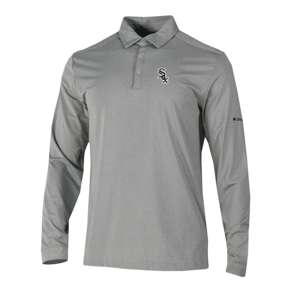 Chicago White Sox Omni-Wick Pin High Long Sleeve Polo - Gray | Columbia