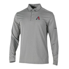 Arizona Diamondbacks Omni-Wick Pin High Long Sleeve Polo - Gray | Columbia