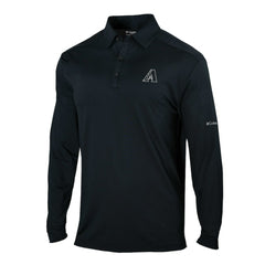 Arizona Diamondbacks Omni-Wick Pin High Long Sleeve Polo - Black | Columbia