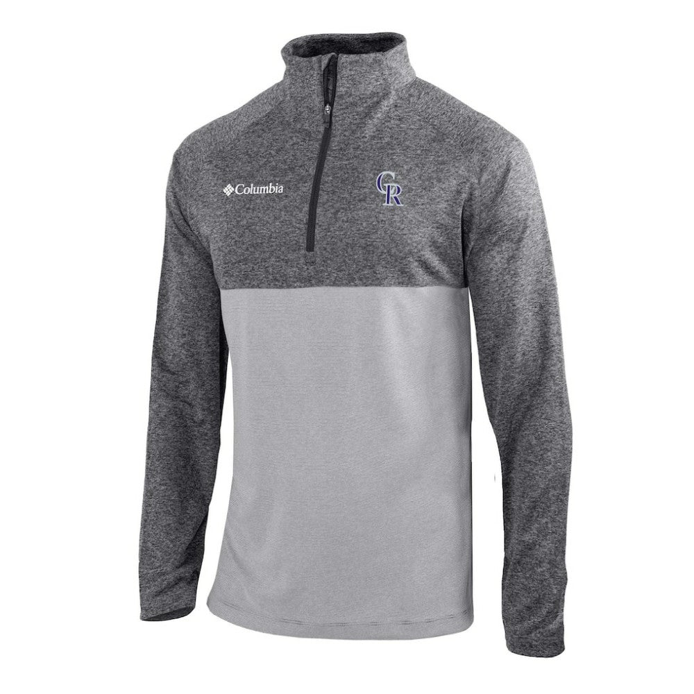 Colorado Rockies Omni-Wick Raglan Rockin' It Quarter-Zip Pullover - Gray | Columbia