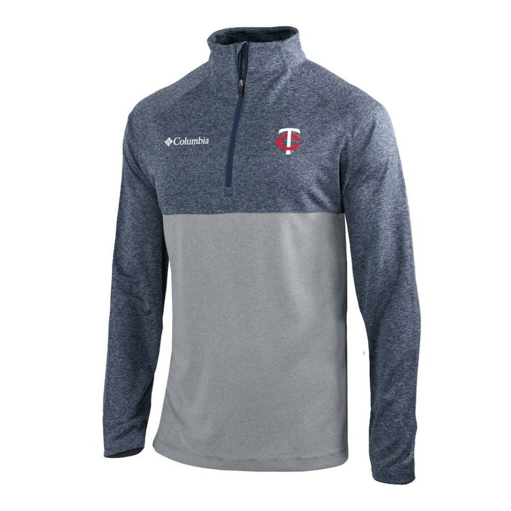 Minnesota Twins Omni-Wick Raglan Rockin' It Quarter-Zip Pullover - Navy | Columbia