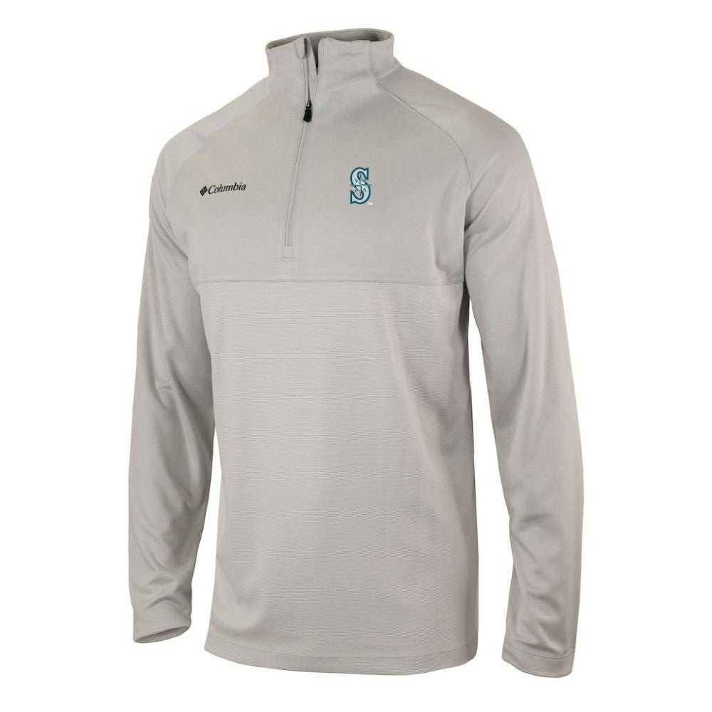 Seattle Mariners Omni-Wick Raglan Rockin' It Quarter-Zip Pullover - Gray | Columbia