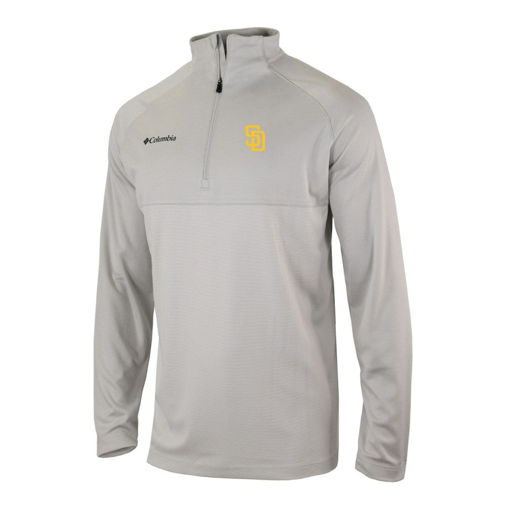 San Diego Padres Omni-Wick Raglan Rockin' It Quarter-Zip Pullover - Gray | Columbia