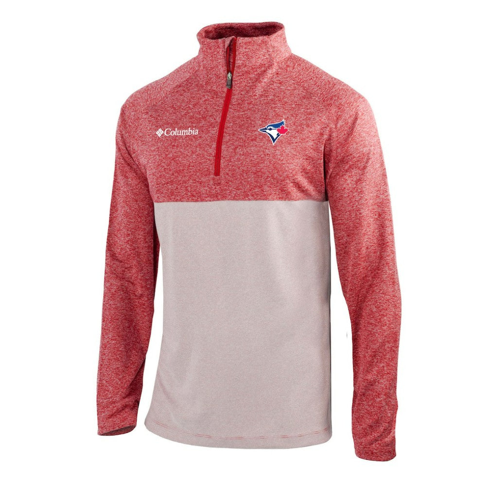 Toronto Blue Jays Omni-Wick Raglan Rockin' It Quarter-Zip Pullover - Red | Columbia